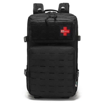 CZARNY TAKTYCZNY PLECAK WOJSKOWY 45L LASER CUT MOLLE MILITARNY TURYSTYCZNY
