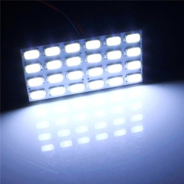ПАНЕЛЬ 24 СВЕТОДИОДНЫХ МОДУЛЯ W5W BA9S T4W C5W C10W БЕЛАЯ