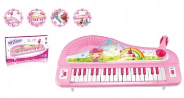 Интерактивная органная клавиатура для фортепиано со светодиодной подсветкой, розовая 6605