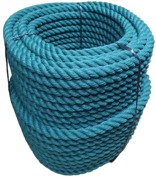 Lina bawełniana zielona LINCORD 6 mm 10 m
