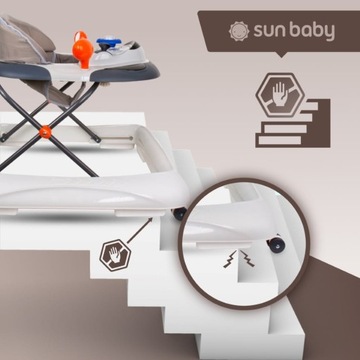 Интерактивные ходунки Grey Sun Baby с рулем