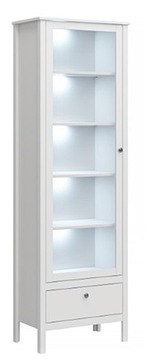 WITRYNA biała z szufladą słupek OLE 1w1s Z LED