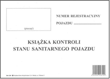 Książka kontroli stanu sanitarnego pojazdu