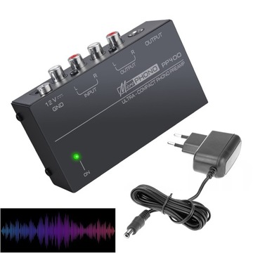 PP400 PRZEDWZMACNIACZ GRAMOFONOWY RCA