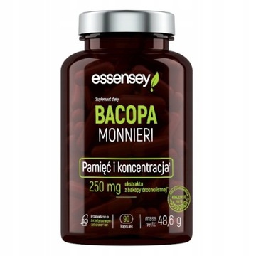 Essensey Bacopa Monnieri 90 kaps ekstrakt z bakopy