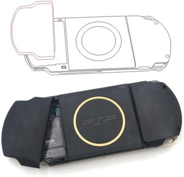 Крышка аккумуляторного отсека дверцы SONY PSP 2000, 3000, 2001, 3001 черная