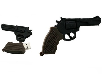 PENDRIVE USB SZYBKI FLASH DRIVE ULTRA PAMIĘĆ ZAWIESZKA PREZENT REWOLWER 8GB