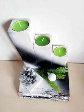 Рождественский головной убор деревянный подсвечник с украшением конуса рождественский