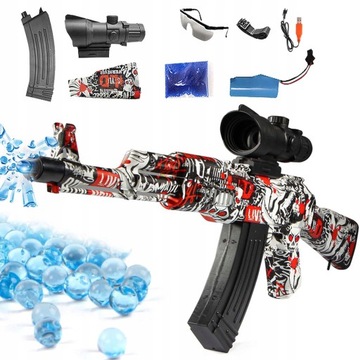 KARABIN AK47 PISTOLET AUTOMAT NA KULKI ŻELOWE 18M