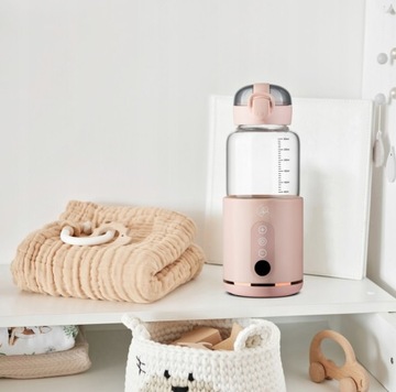 My Baby Bottle БЕСПРОВОДНОЙ ПОРТАТИВНЫЙ НАГРЕВАТЕЛЬ, USB, ЖК-дисплей, СТЕКЛО, РОЗОВЫЙ