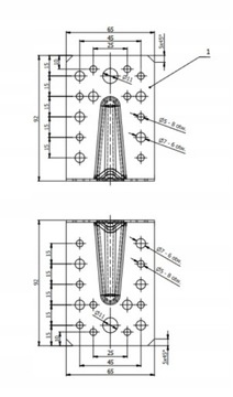 УГОЛ СТОЛЯРНЫЙ КПС1 В СБОРЕ 90х90х65 1 шт.