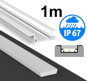 PROFIL LED WODOODPORNY IP67 P11-2 BIAŁY + KLOSZ