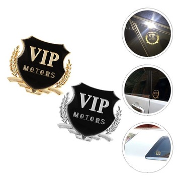 METALOWE NAKLEJKI BOCZNE VIP ZNAK NA ZDERZAK SAMOCHODU