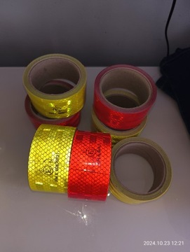 ЛЕНТА светоотражающая красная контурная 50мм 5м МИКРОПРИЗМАТИЧЕСКАЯ