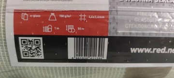 Siatka podtynkowa elewacyjna 150g/m2 1x50m2 Atest