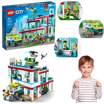 LEGO CITY SZPITAL Z PACJENTAMI HELIKOPTER AMBULANS