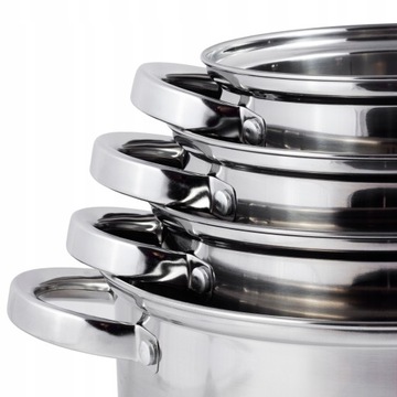 НАБОР СТАЛЬНЫХ КОРЗИН С ПИЛЕННЫМИ КРЫШКАМИ 8 шт.