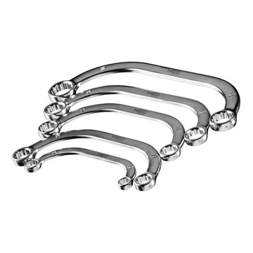 Ключи накидные изогнутые 9-22 мм, набор 5 шт.