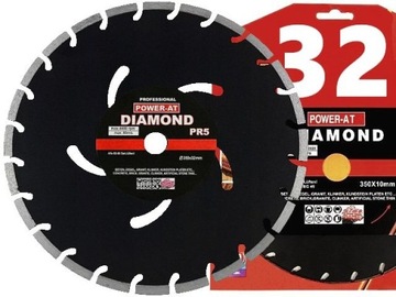 Tarcza diamentowa PR5 do cięcia betonu kostki cegły segmentowa 350 x 32 !!