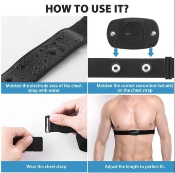 Ремешок с датчиком пульсометра для GARMIN POLAR WAHOO Magene Coospo