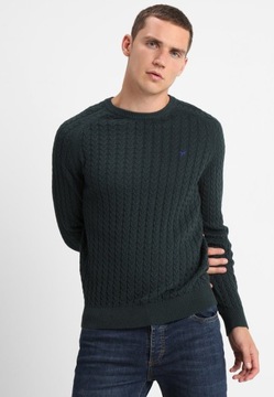 Sweter ze splotem typu warkocz Pier One L