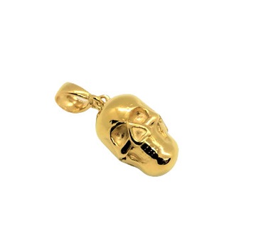 кулон череп серебро, золото, рутений