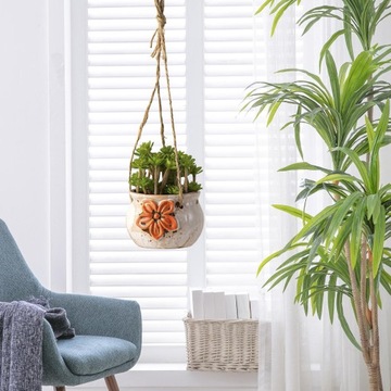 Подвесной горшок для горшечных растений, украшения дома, цветочные горшки, диаметр 8 см, высота 6,5 см.