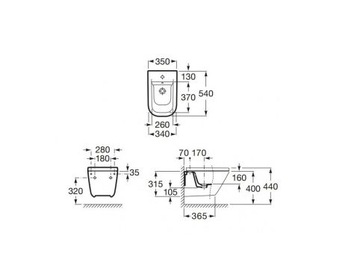 ROCA GAP Унитаз + БЕЗ сиденья, биде, кнопочные рамки