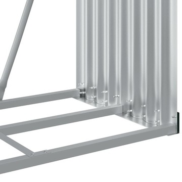 STOJAK NA DREWNO SREBRNY 80X45X190CM STAL GALWANIZOWANA