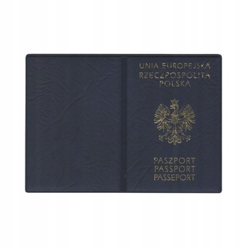 okładka oprawa etui na paszport passport granatowy