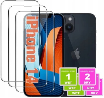 3X SZKŁO HARTOWANE SZYBKA do iPHONE 13 / 13 PRO / 14 / 14 PRO