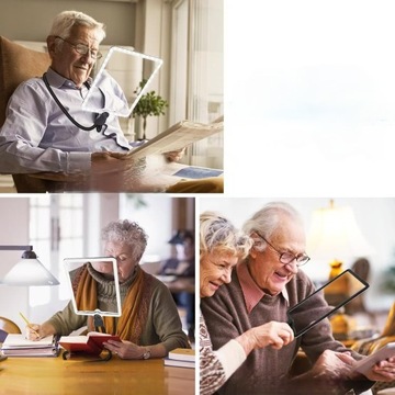 ЛУПА 5-кратная ДЛЯ ЧТЕНИЯ БЕЗ РУК ДЛЯ ПОЖИЛЫХ