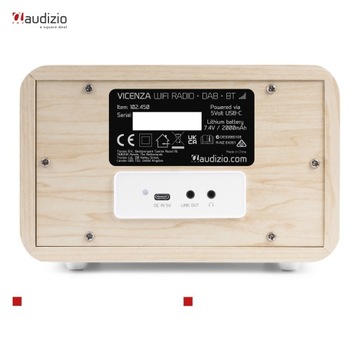 Интернет-радио Vicenza WIFI DAB+ FM с белой батареей