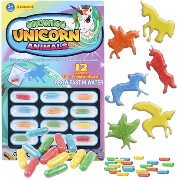 Magiczne kapsułki rosnące w wodzie Jednorożec x 12