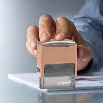 WAGRAF B3s ШТАМП ДЛЯ 6 СТРОК НАЗВАНИЕ КОМПАНИИ ОФИСНЫЙ ДИЗАЙН + ЛАСТИК