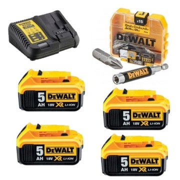 КОМБИНИРОВАННЫЙ НАБОР DEWALT, 6 ИНСТРУМЕНТОВ 4X5AH 18V LI-ION