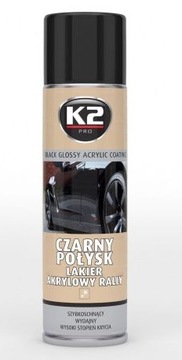 K2 LAKIER AKRYLOWY CZARNY POŁYSK 500ML
