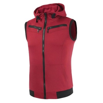 męska Bezrękawnik Softshell kamizelka zakapturzony