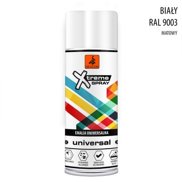 Farba w sprayu uniwersalna BIAŁY MATOWY RAL 9003