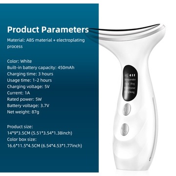 Устройство для ухода за шеей EMS, светодиодный аппарат для подтяжки лица, подтягивающий массажер для лица