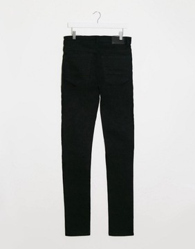 Burton Menswear - Czarne bardzo obcisłe jeansy 30