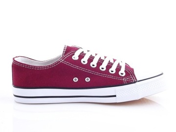 Trampki tenisówki męskie bordo casual r.44