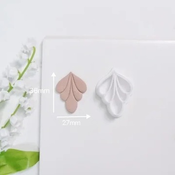 Soft Pottery Earrings Cutting Mold Heart Rainvow Irregular Geometric Shape