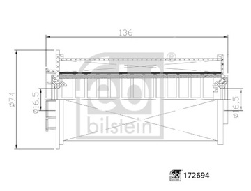 FEB FE172694 FILTR PALIVA JEEP WRANGLER IV 11.17->