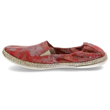 Czerwone Espadryle Lemar Damskie Lekkie Buty