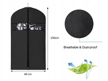 POKROWCE NA ODZIEŻ ubrania garnitur kurtkę 5-CIO PACK 60X100 -2xokienko!