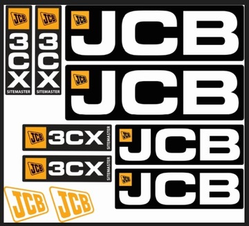 naklejka, logo na maskę JCB 3CX Sitemaster