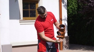 Уловитель дождевой воды для труб ø120 мм | Цвет Кирпично-красный | ЛЕМАР