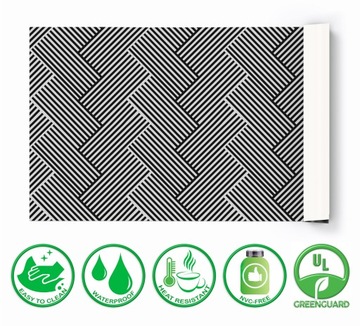 Podkładka ochronna na Biurko 120x60 Czarne Linie