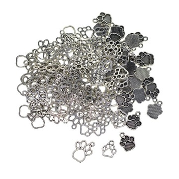 Lot 200x Metalowa zawieszka z mieszanymi zawieszkami dla psów